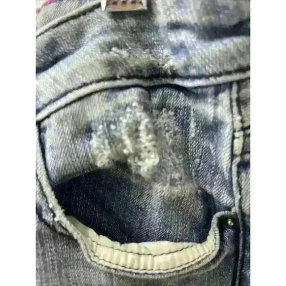 Vintage Fox Racing Distressed Jeans Size 13 - Picture 4 of 16